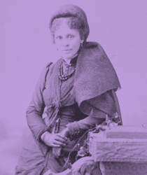 Portrait of Hallie Quinn Brown.  Source:  Library of Congress.  Date of this photograph's publication is between 1875 and 1888.